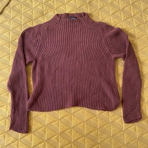 Brown crop mockneck M sweater by American Apparel